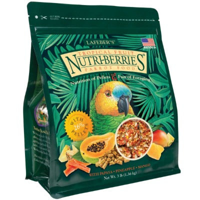 Lafeber Nutri-Berries Tropical Fruit 3 lb - Parrots 3 pound